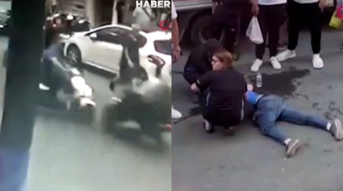 İstanbulda sifarişi ünvana çatdırmağa tələsən kuryerlər ağır qəzaya düşdülər - VİDEO