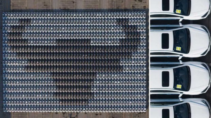 750 avtomobildən ibarət nəhəng mozaika yaradıldı - FOTO