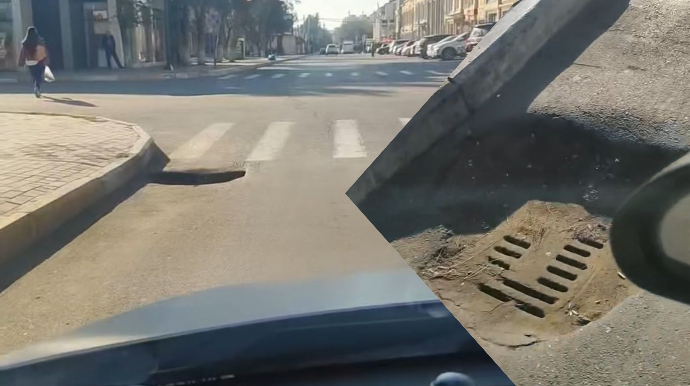 Sumqayıt yollarının üstüaçıq “minaları”; Lyuklar sürücülərin həyatını riskə atır - VİDEO 