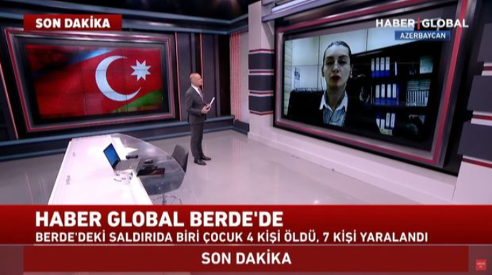 Leyla Abdullayeva “Haber Global”a erməni terrorçularının Bərdəyə raket hücumu haqqında danışıb