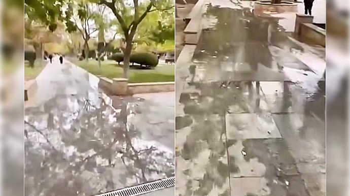 Bakıda suyu belə israf edirlər - ŞİKAYƏT   - VİDEO