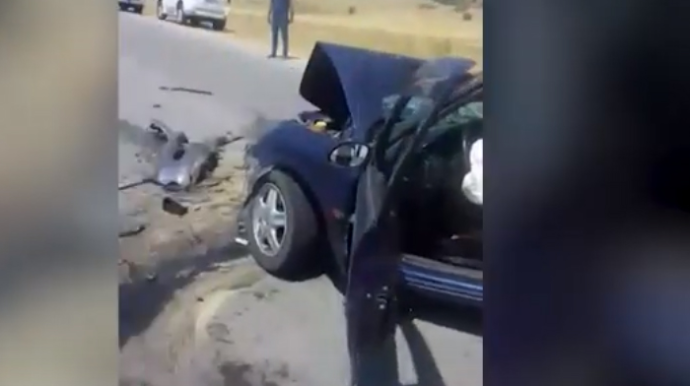 Xızıda "Opel" "Prado"nu belə aşırdı - VİDEO