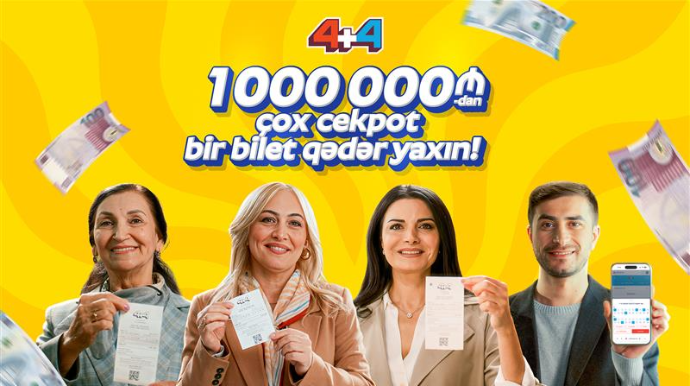 “4+4” lotereyasında cekpot 1 000 000 manatı keçdi
