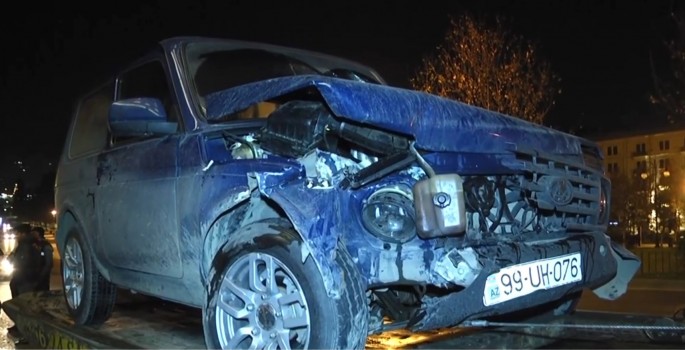 "Niva" ilə avtoşluq edib video çəkirdi:  qəzaya düşdü - VİDEO