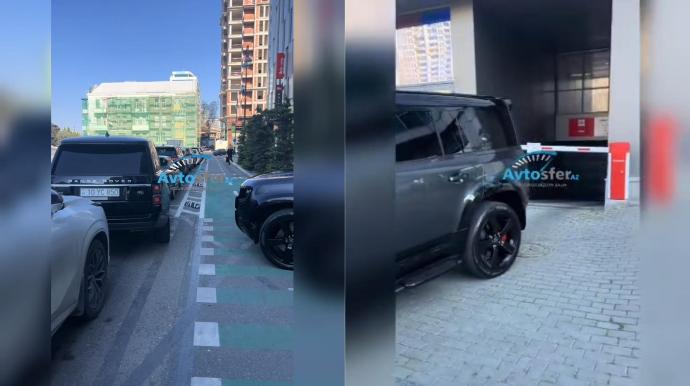 Xətaidə sürücü bahalı maşınını şlaqbaumun önündə park edib getdi - VİDEO 