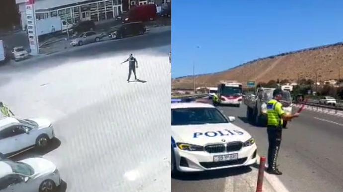 Yanğınla bağlı yaranan intensivlik operativ şəkildə tənzimlənib - YOL POLİSİ - VİDEO 