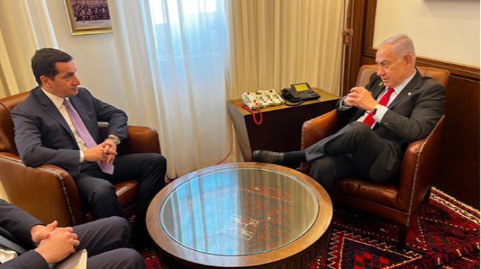 Hikmət Hacıyev Netanyahu ilə görüşdü - FOTO