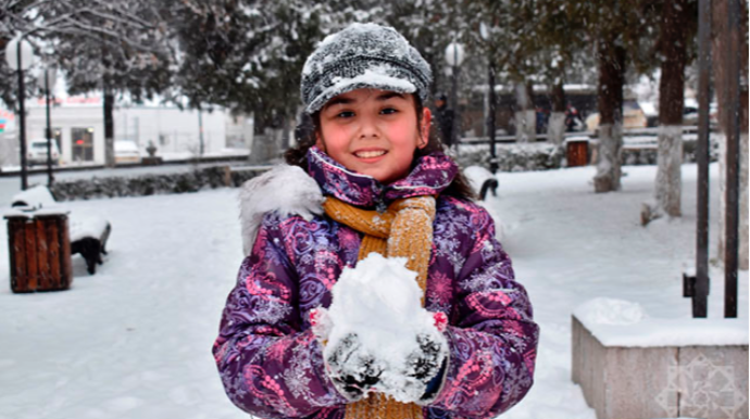 Xankəndi uşaqlarının qar sevinci - FOTO