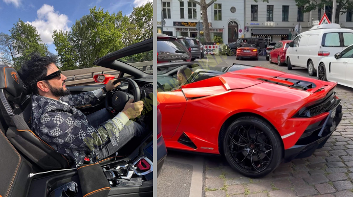 Xalq artisti "Lamborghini"ni 300-lə idarə etdi - VİDEO 