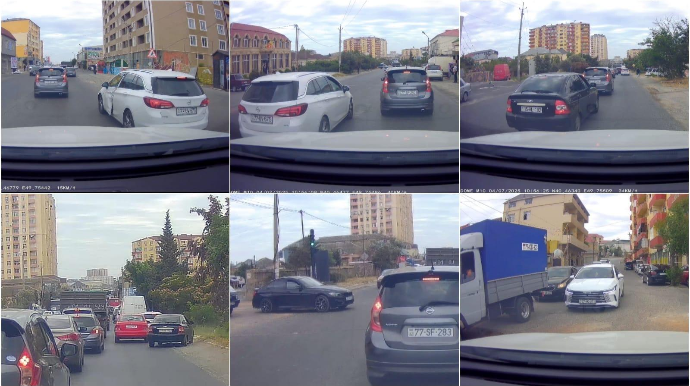 Bu küçədə sürücülər kefləri istədiyi kimi hərəkət edir; hər cür təhlükə yaradırlar   - VİDEO