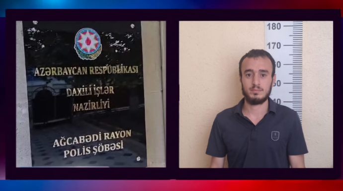 Polis Ağcabədidə silsilə oğurluq əməlləri törədən şəxsi saxladı - FOTO - VİDEO