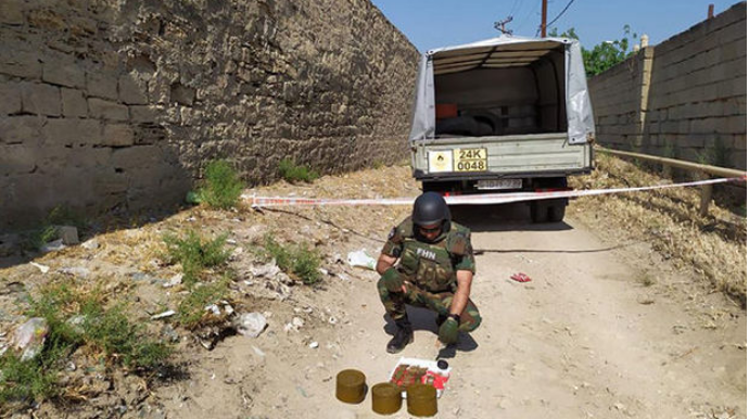 Bakıda çox sayda sursat aşkarlandı - VİDEO