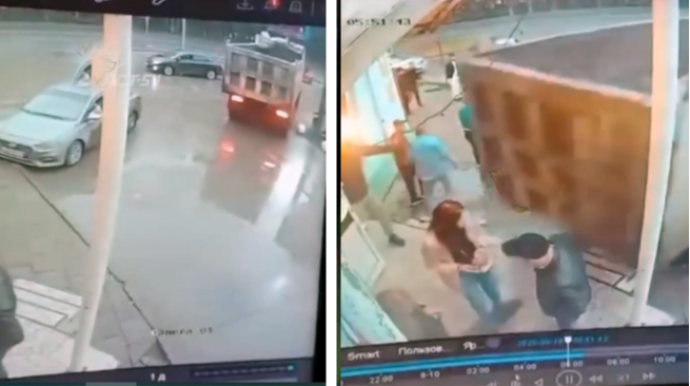 Dostunun qisasını alan sürücü yük maşınını insanların üzərinə sürdü - VİDEO