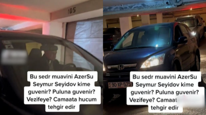 “Azərsu”nun vəzifəli şəxsi ilə qadın arasında söyüş davası - VİDEO 