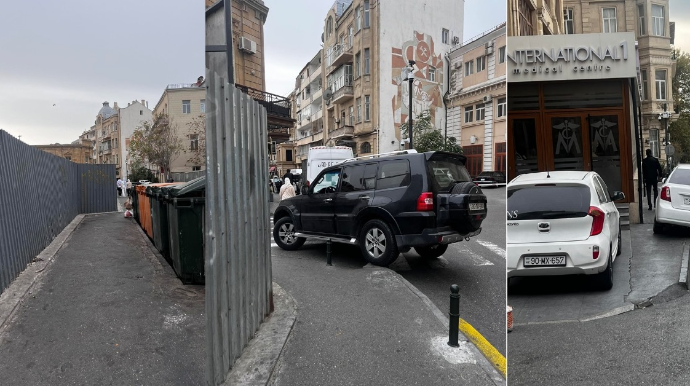 Bu küçədə piyadaların hərəkəti mümkün deyil - FOTO 