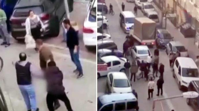 Yol vermək üstündə mübahisə edən sürücülər bıçağa əl atdı - Polis onu axtarır - VİDEO 