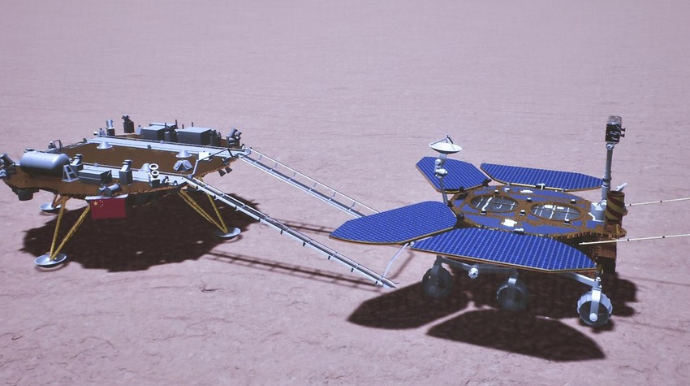 Китайский марсоход "Чжужун"  проехал по поверхности Марса уже более 800 метров