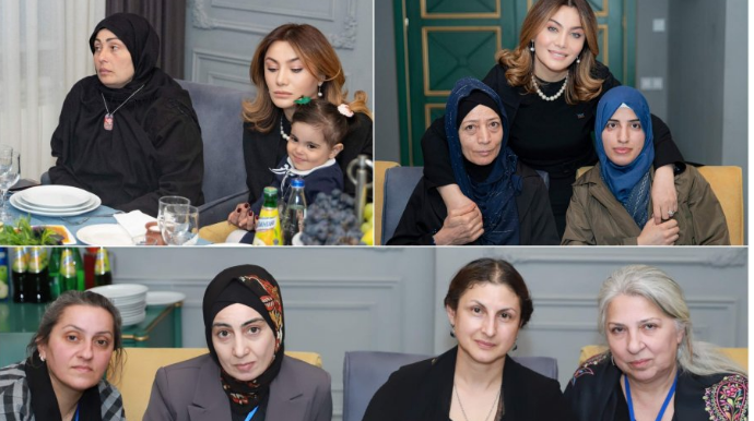 Ruhi Əliyeva şəhid anaları ilə İFTAR SÜFRƏSİNDƏ - FOTO - VİDEO 