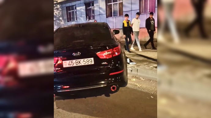 Mingəçevirdə qəza: “06” ilə toqquşan “KIA” səkiyə çıxdı    - VİDEO