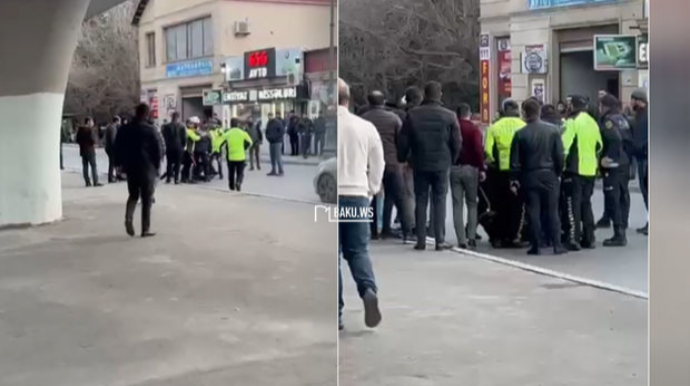 В Баку задержан водитель, протаранивший несколько автомобилей - ВИДЕО 