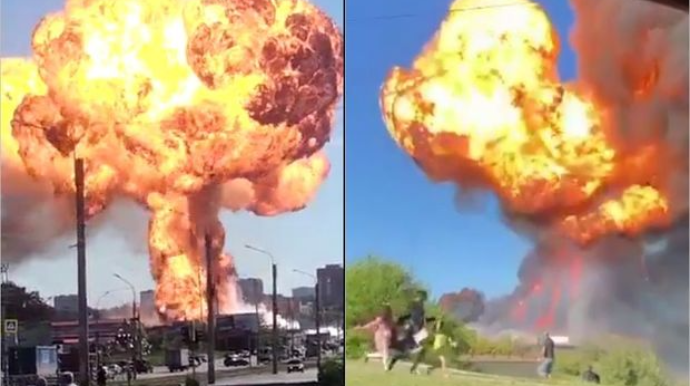Rusiyada yanacaqdoldurma məntəqəsində dəhşətli partlayış - ANBAAN VİDEO