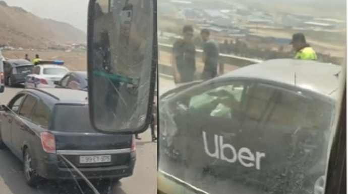 Bakıda kənar dairəvi yolda “Prius”un iştirakı ilə növbəti qəza - VİDEO