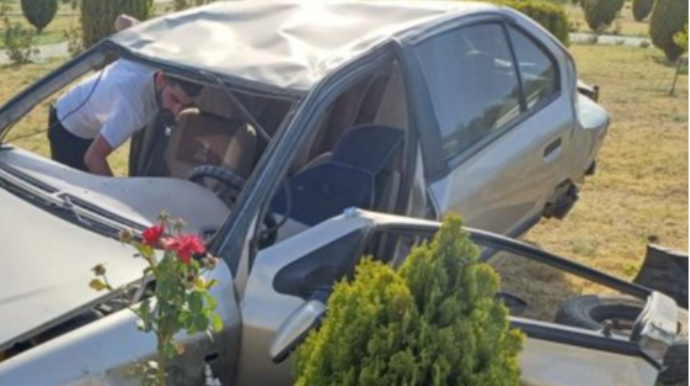 Naxçıvanda maşın aşdı - Sürücü yaralandı 