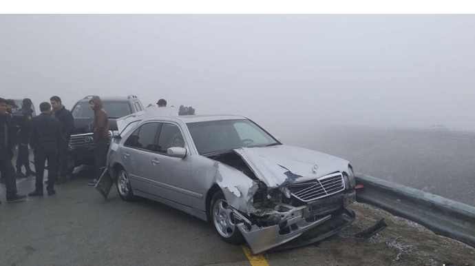 Azərbaycanda 40 avtomobil necə toqquşdu? - DƏHŞƏTLİ QƏZANIN TƏFƏRRÜATLARI - VİDEO 