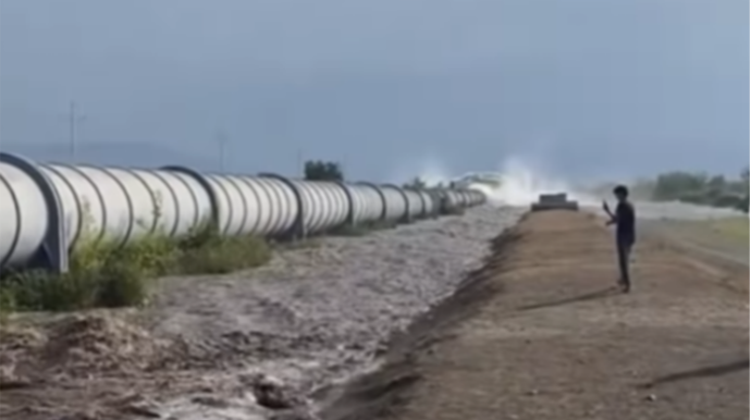 Şəmkirdə boru xəttində qəza - VİDEO