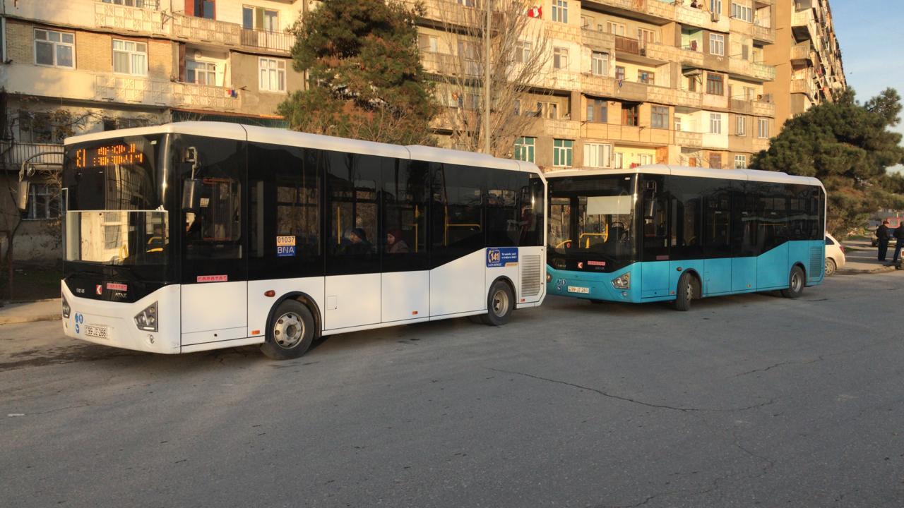 İki marşrut xəttində yeni avtobuslar istifadəyə verilib - FOTO