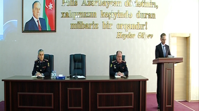 Gəncə polisində ulu öndərin yubileyi ilə bağlı silsilə tədbirlər keçirilib  - FOTO