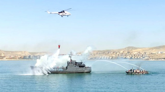 Xəzərdə "Dalğa-2024" taktiki təlimi keçirilir - FOTO 