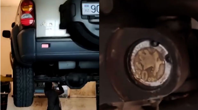 Azərbaycanda maşın ustası “Jeep”i 50 qəpiklə təmir etdi - VİDEO