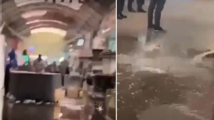 “Sədərək”də bəzi mağazaları su basdı - VİDEO 