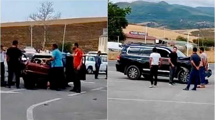 Lahıcda qəza: Ara məsafəsini düzgün seçməyən sürücü “Opel”i vurdu    - VİDEO