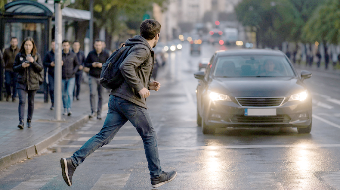 Piyadaları ölümə aparan vərdişlər - Tələsiklik və diqqətsizlik 