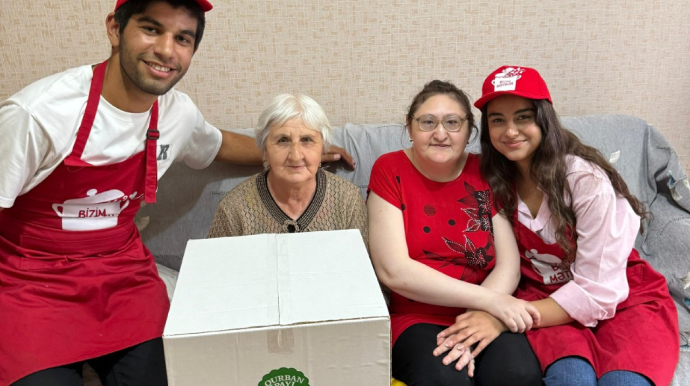 Leyla Əliyevanın təşəbbüsü ilə aztəminatlı ailələrə qurban paylandı 