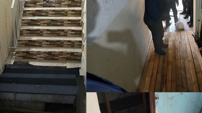 Bakıda binanın bloku ÇÖKDÜ  - Sakinlər evdən çıxa bilmir - VİDEO - YENİLƏNİB