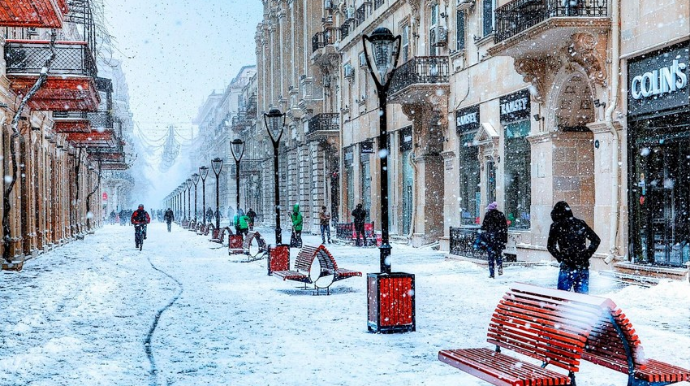 Этой ночью в Баку будет 9 градусов мороза , дороги покроются льдом