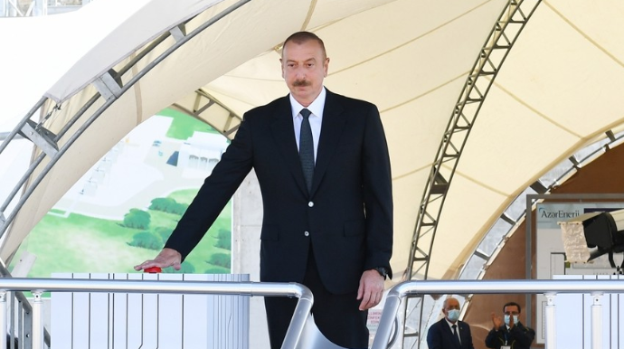 Президент Ильхам Алиев ознакомился со строительством электроподстанции "Гобу" - ФОТО