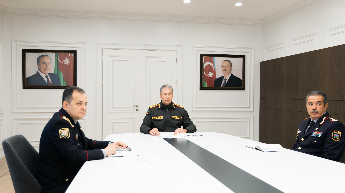 DİN-də işğaldan azad olunan ərazilərlə bağlı əməliyyat müşavirəsi keçirildi - FOTO