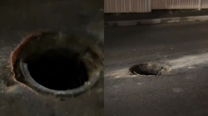 Kanalizasiya lyukunun qapağı oğurlandı, qurum həmin gecə təmin etdi - VİDEO