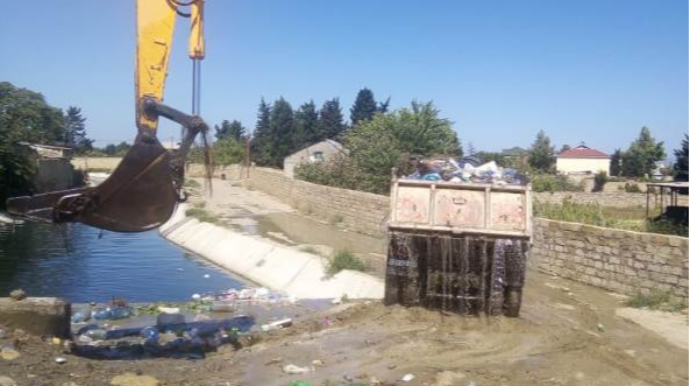 İcra Hakimiyyəti su kanalının zibilliyə çevrilməsi məsələsinə münasibət bildirdi  - FOTO