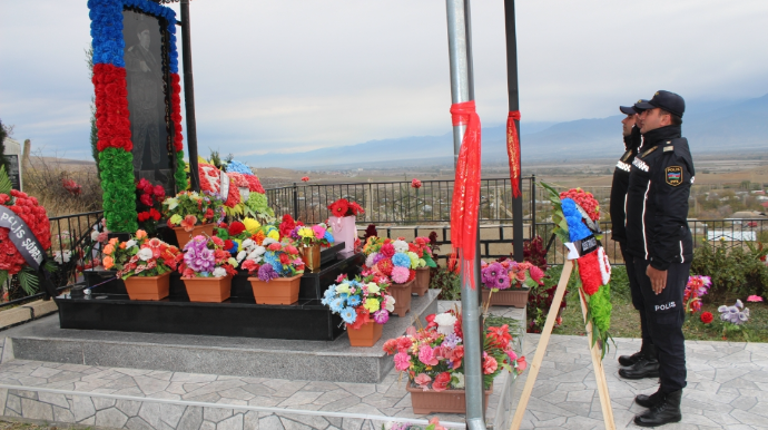 Daxili Qoşunların şəhid hərbi qulluqçusu Ruslan Sadıqovun xatirəsi anılıb - FOTO