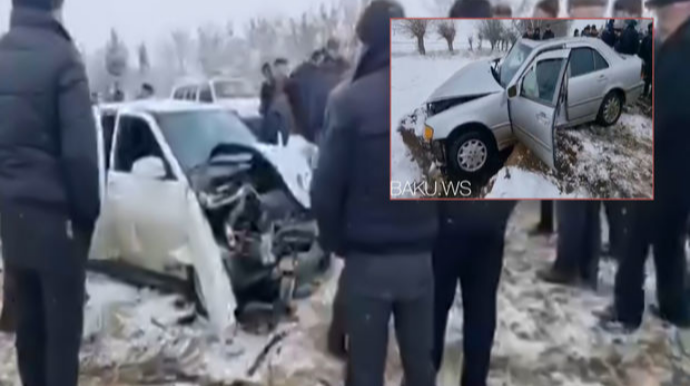 Серьезная авария в Агджабеди: есть погибший и раненые  - ВИДЕО