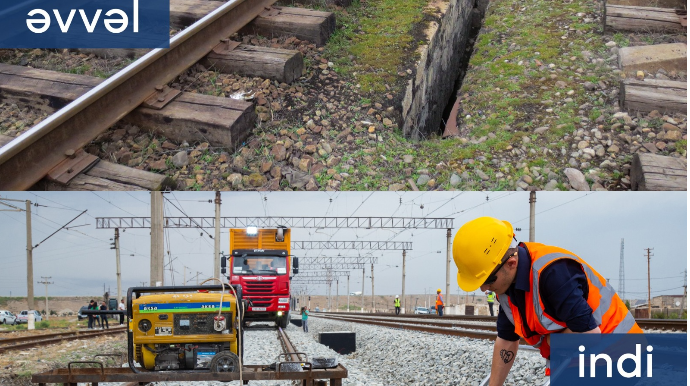 ADY 1960-cı illərdən miras qalmış dəmiryol infrastrukturunu yeniləyir  - FOTO