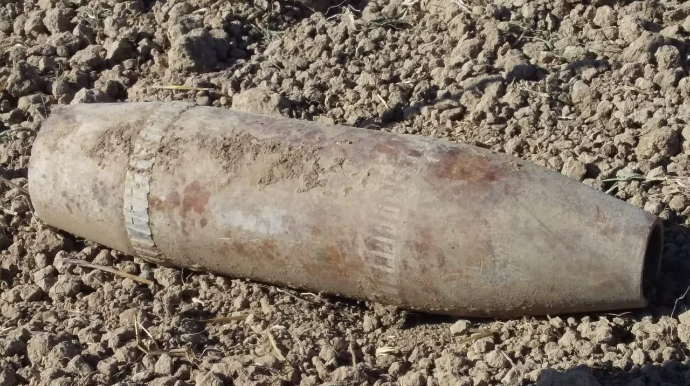 Ermənilərin Tovuzun kəndinə atdığı top mərmisi zərərsizləşdirilmək üçün götürülüb