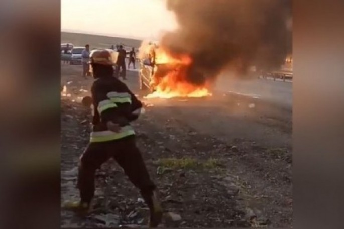 Siyəzəndə "Mercedes Vito” belə ALOVLANDI - VİDEO