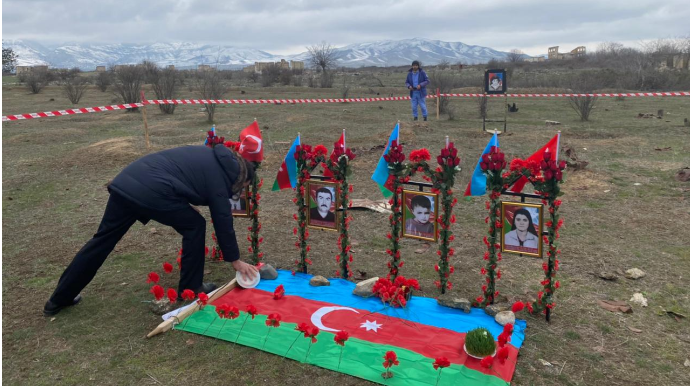 Ağdamda darmadağın edilmiş Şəhidlər xiyabanı   - FOTO - VİDEO