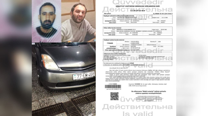 Azərbaycanda 4 fırıldaqçı birləşib saxta etibarnamə ilə maşın satdılar - DİN-dən AÇIQLAMA